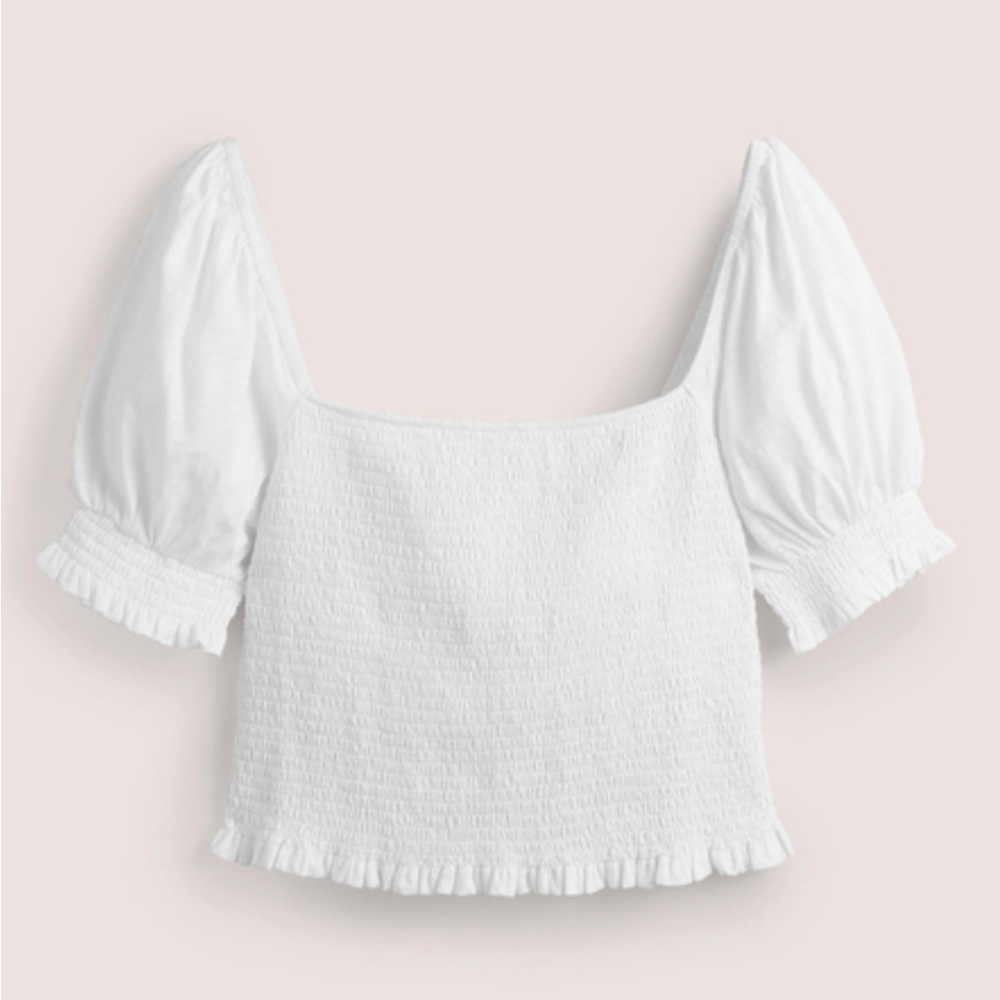 NWT Boden white peplum top